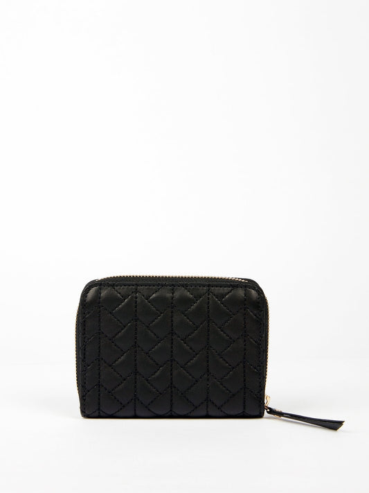 Black Nappa Quilted Wallet