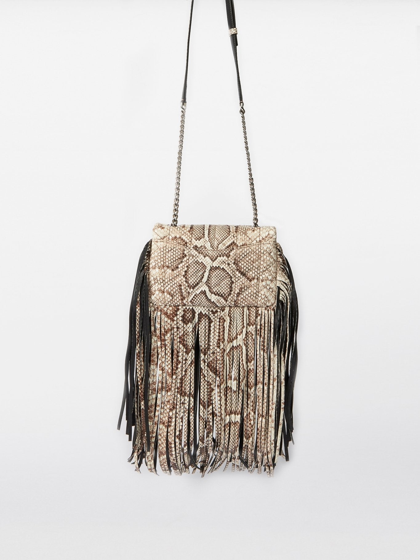 Python Effect Fringe Shoulder Bag