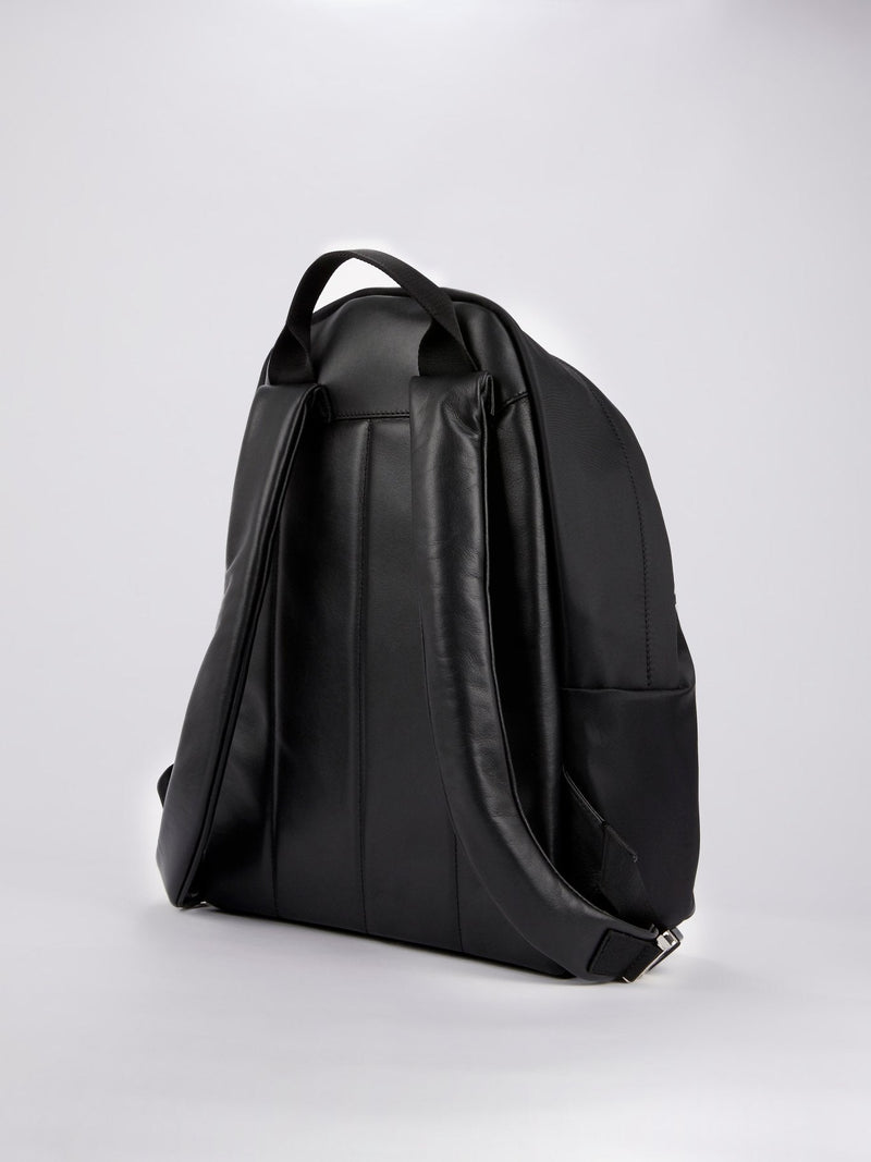 Black Monogram Appliquéd Backpack