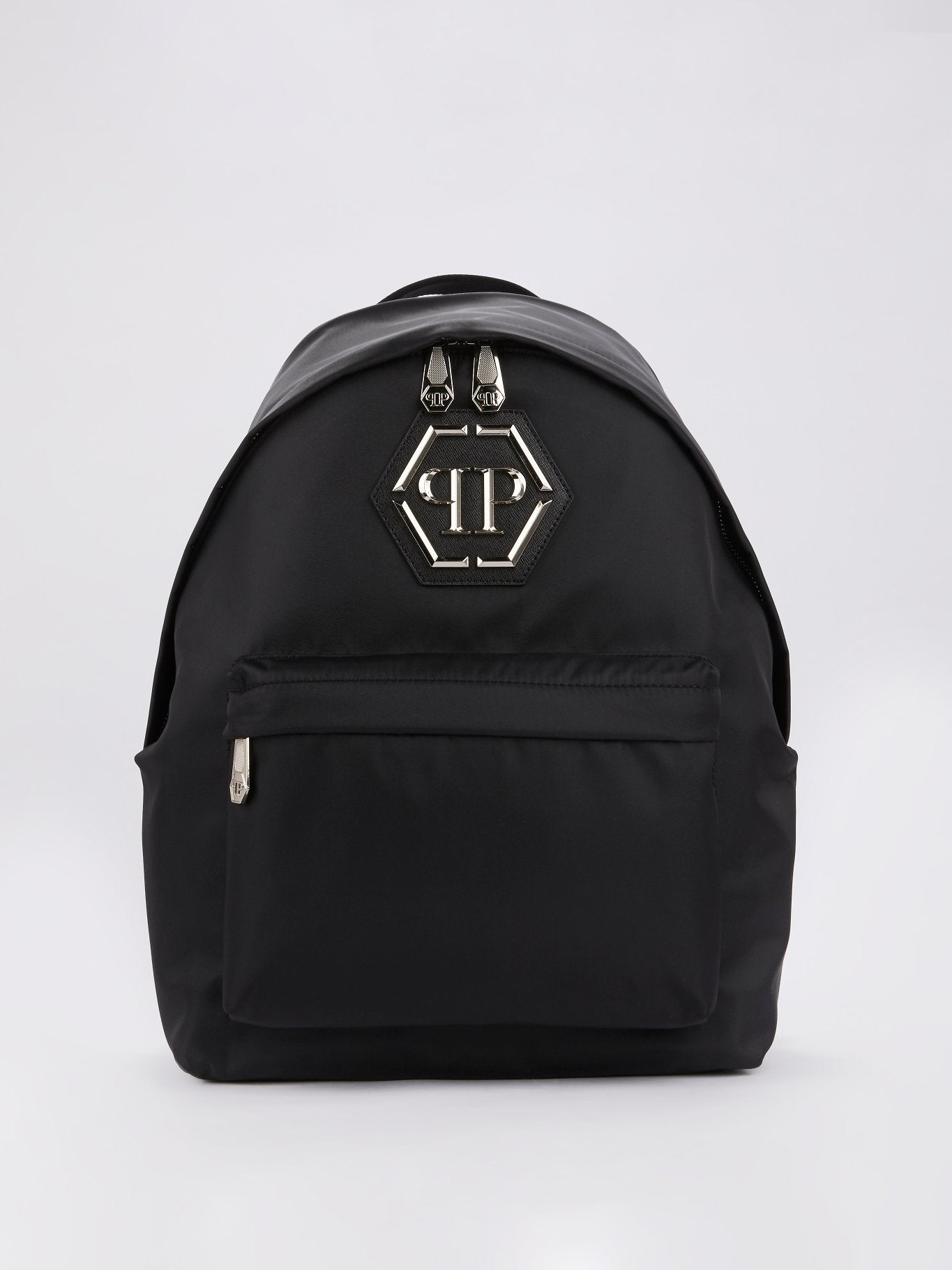 Black Monogram Appliquéd Backpack