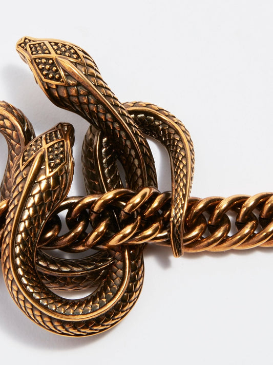 Brass Snake Toggle Clasp Bracelet