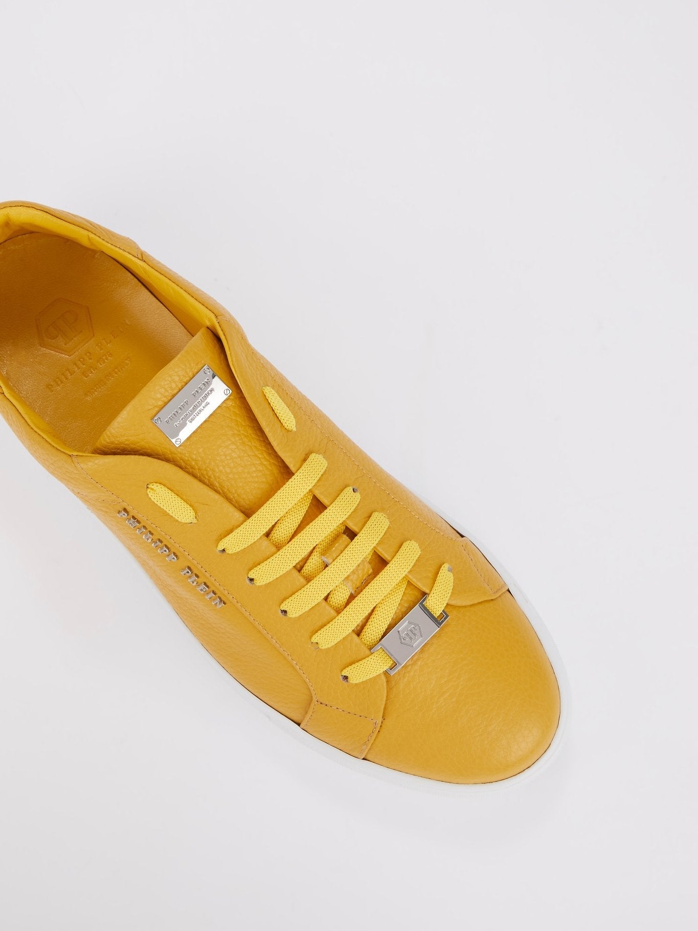 Mustard Low Top Leather Sneakers
