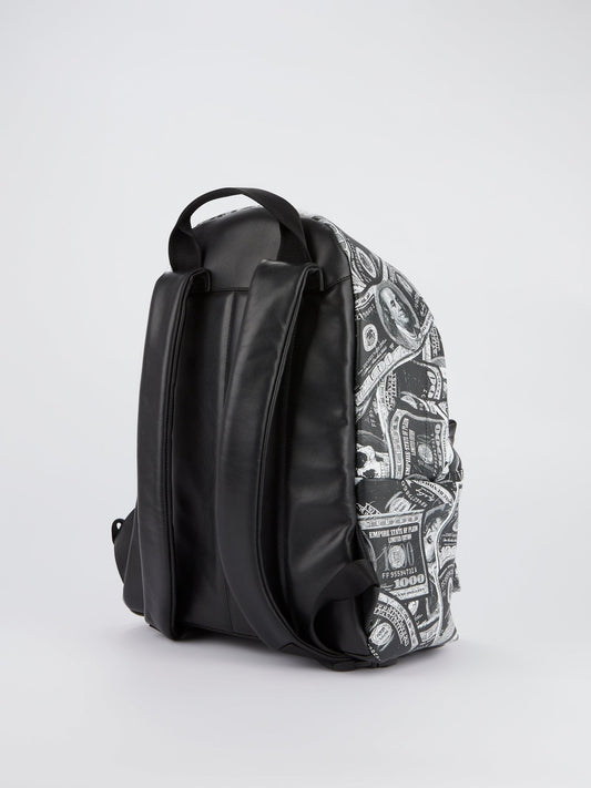 Black Dollar Skull Backpack