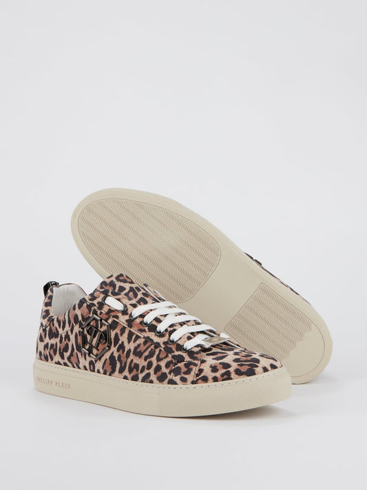 Leopard Print Low Top Sneakers