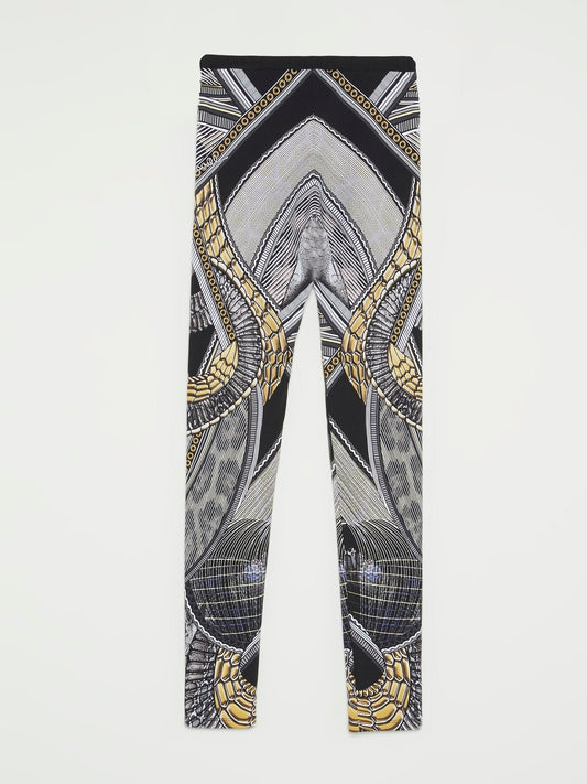 Jacquard Print Waistband Trousers