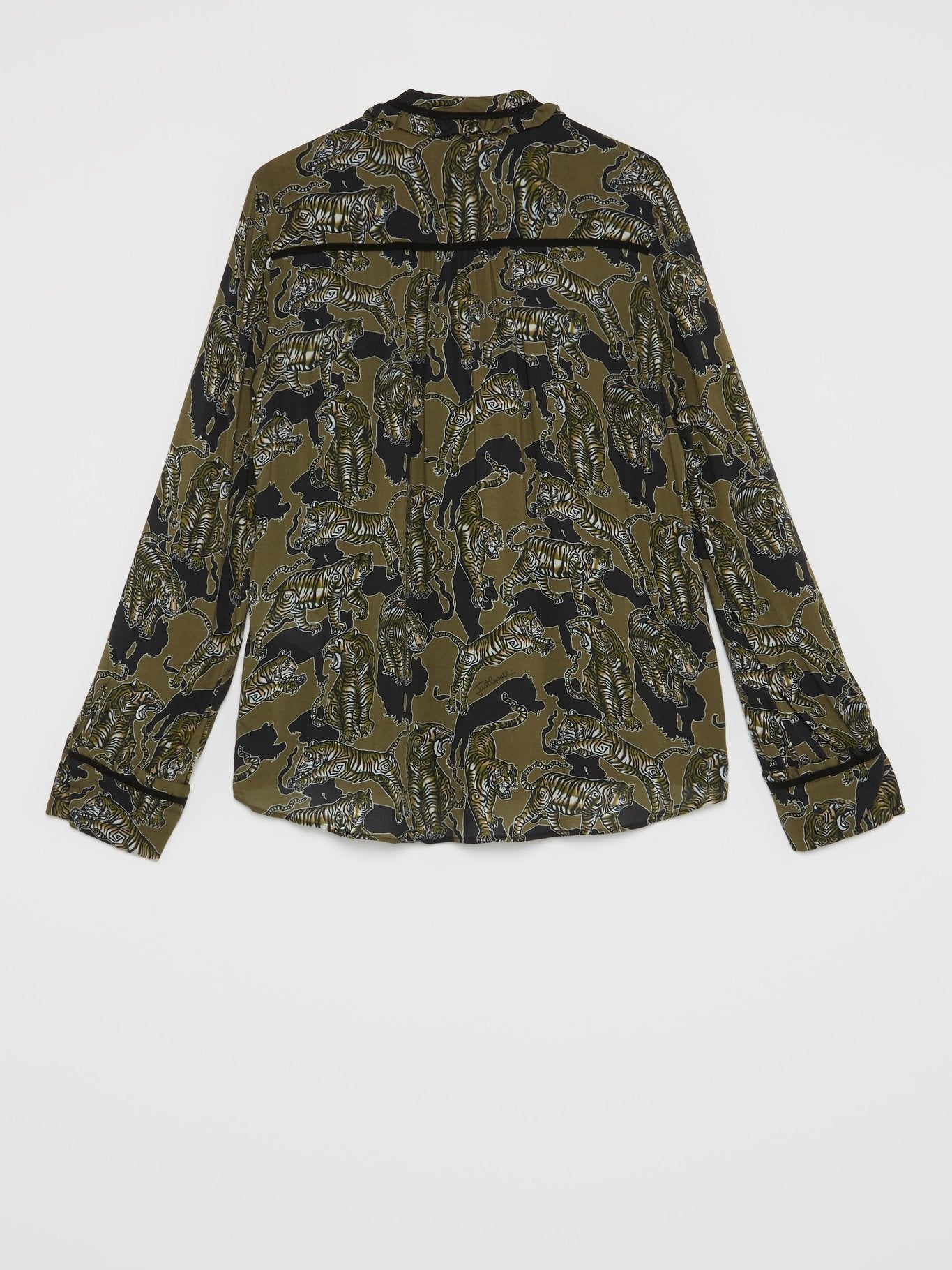 Olive Tiger Print Blouse