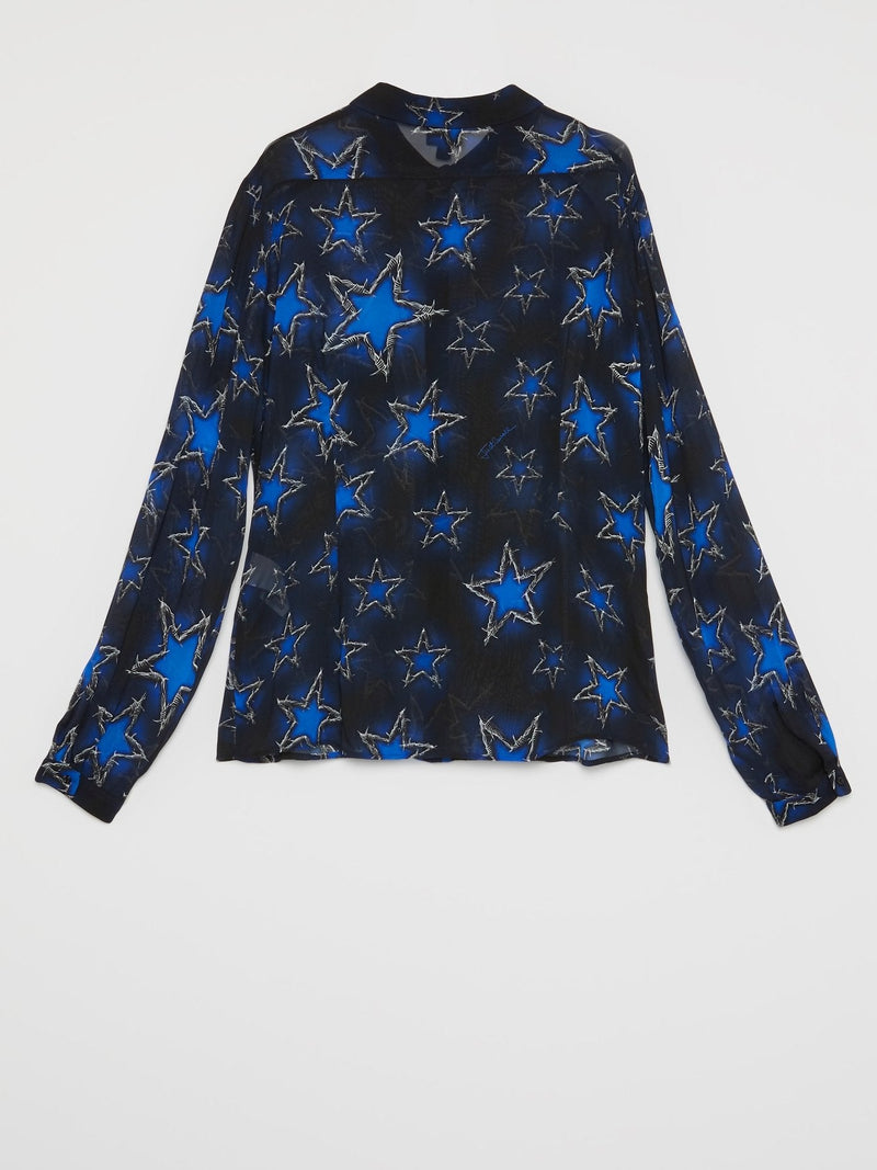 Blue Star Print Shirt