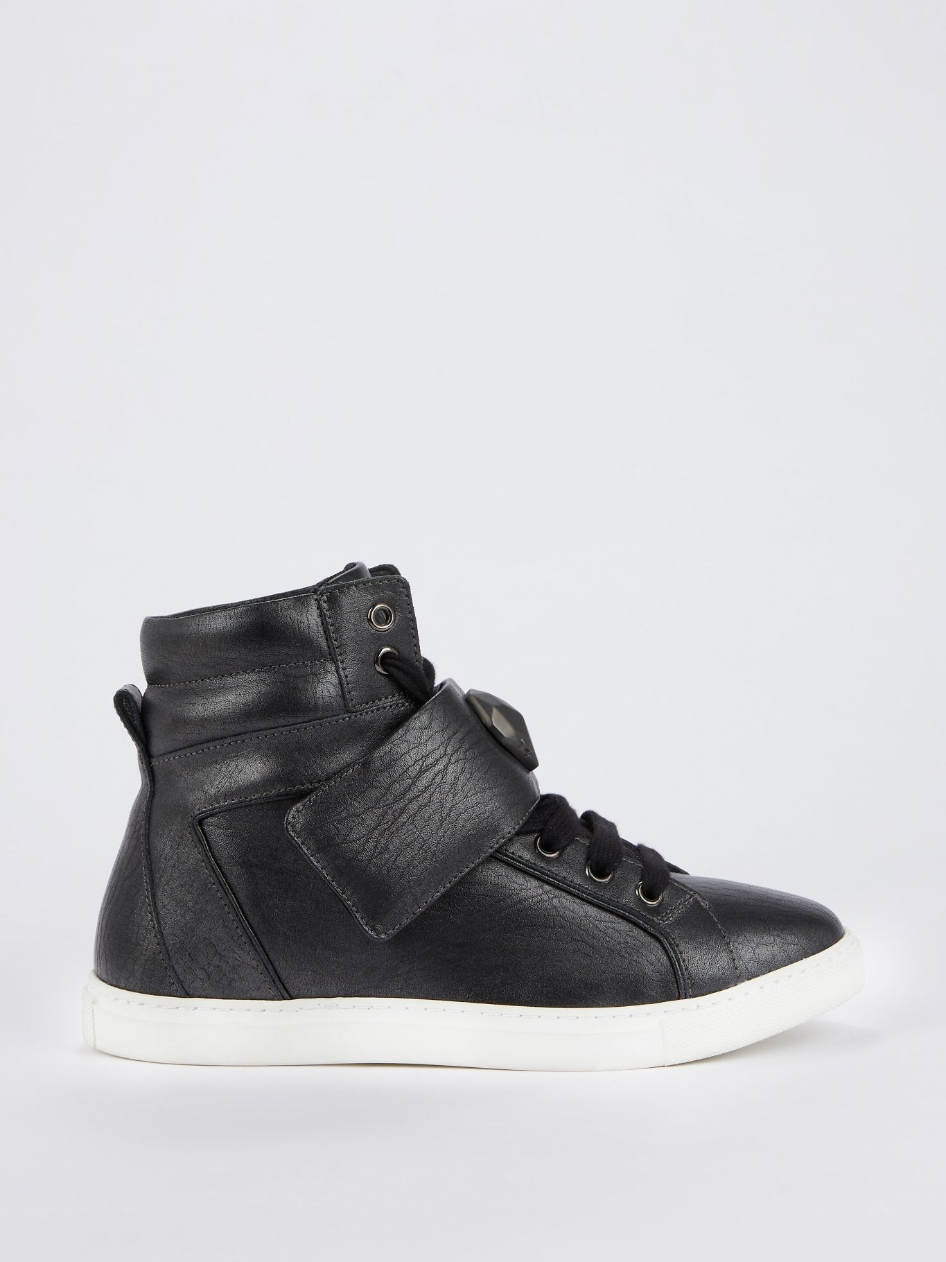 Black Snake Head Embellished Sneakers