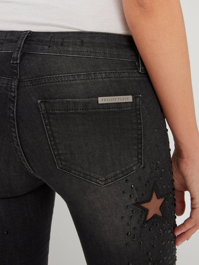 Keira Syll Black Studded Jeggings