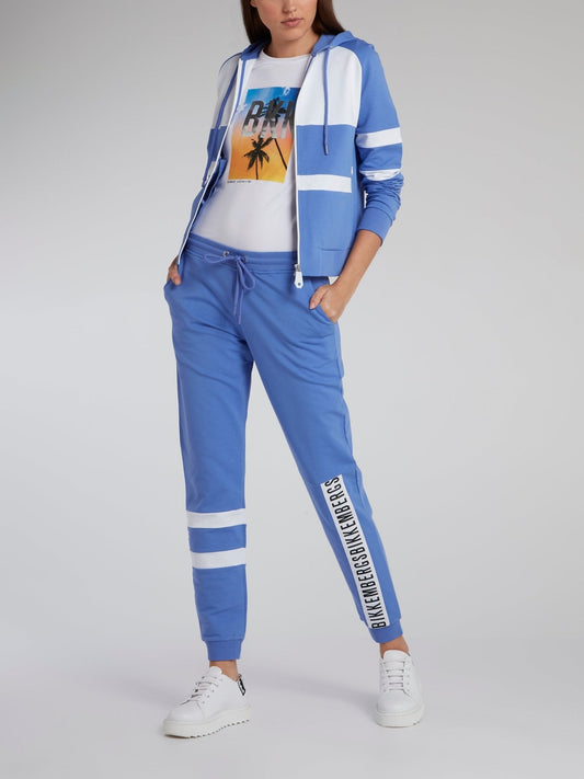 Blue Stripe Panel Active Suit