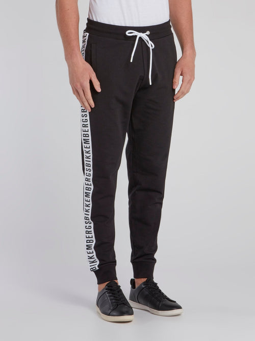 Black Logo Tape Sweatpants