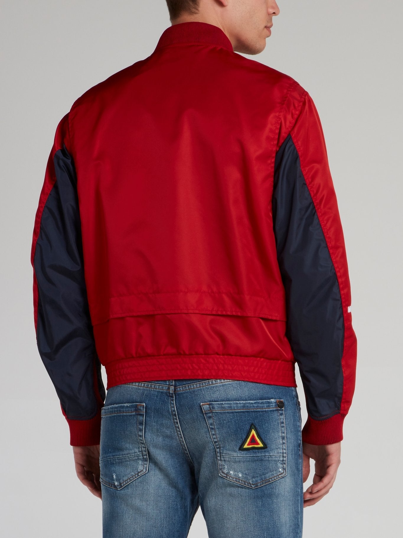 Red Embroidered Logo Sports Jacket