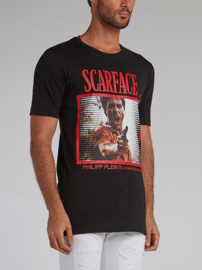 Scarface Black Graphic Print T-Shirt