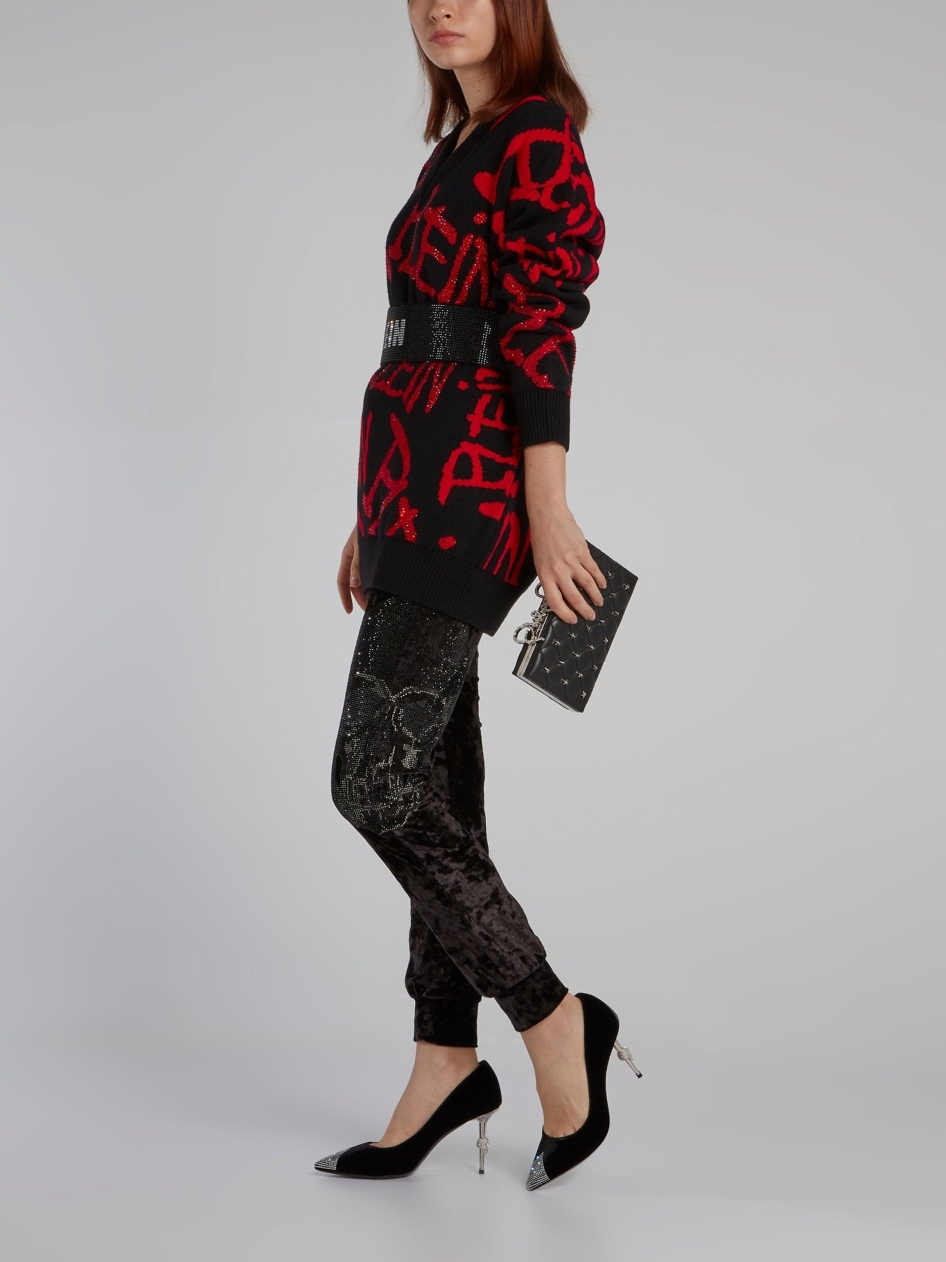 Sequin Statement Wool Pullover