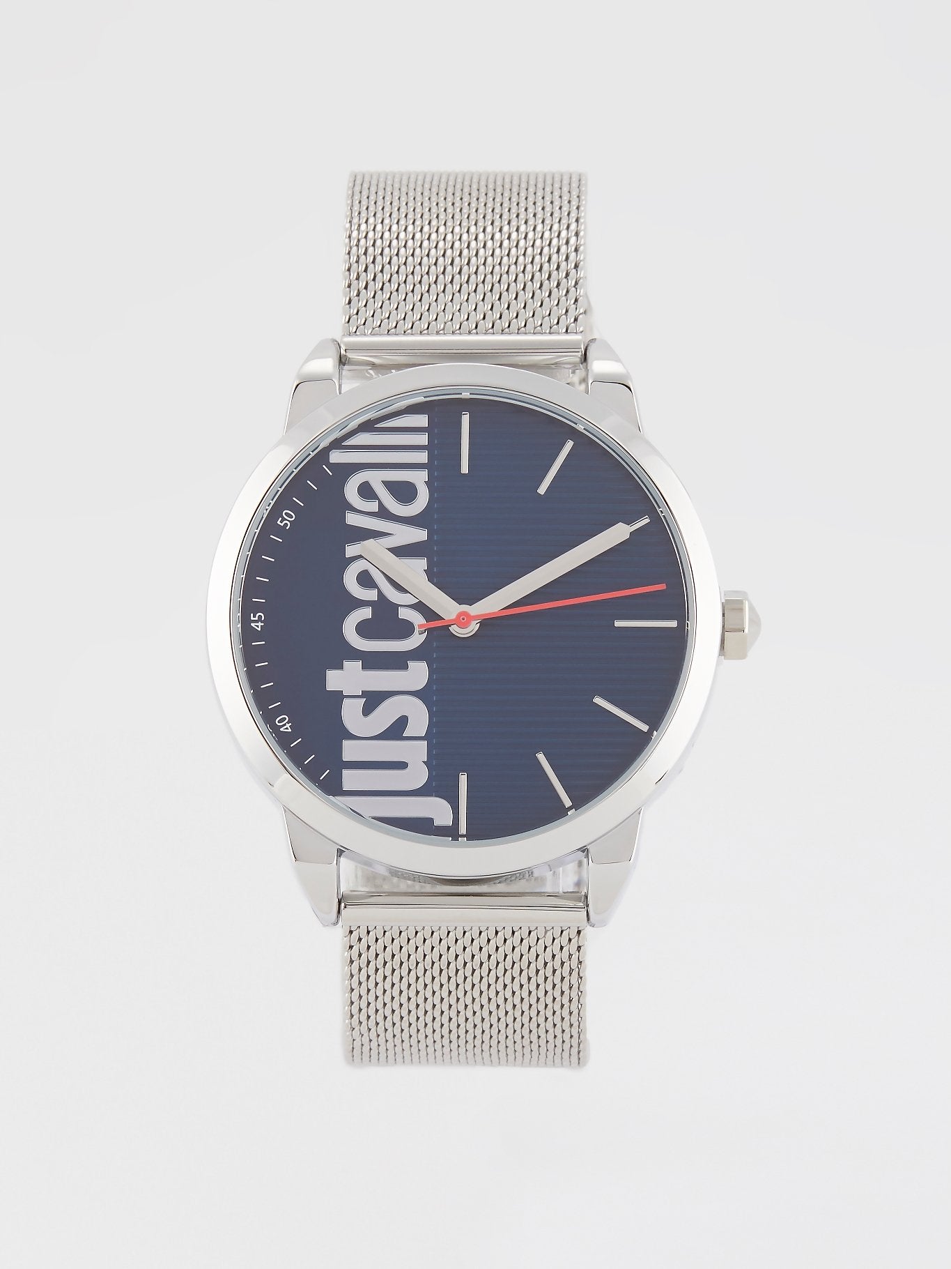 Forte Silver Milanese Strap Logo Watch