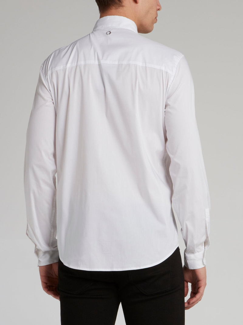 White Multi-Stud Panel Shirt