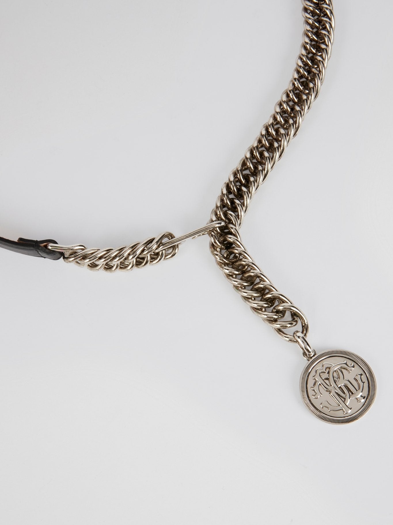 Silver Monogram Chain Belt