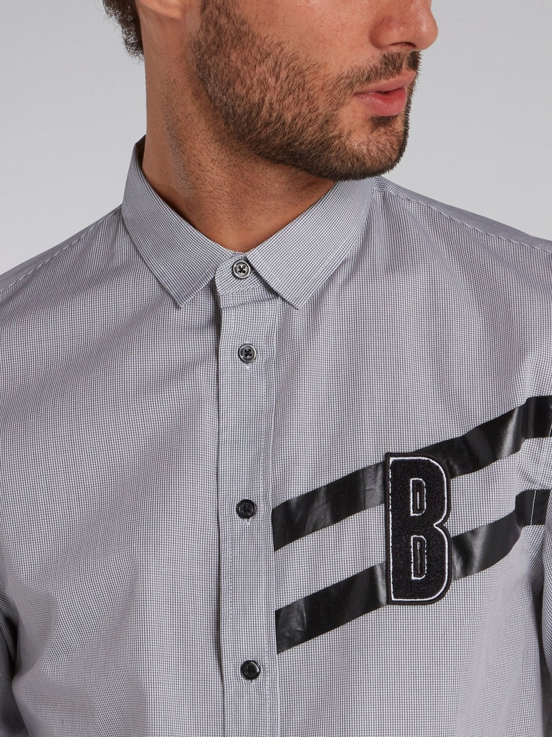 Grey Monogram Appliquéd Shirt