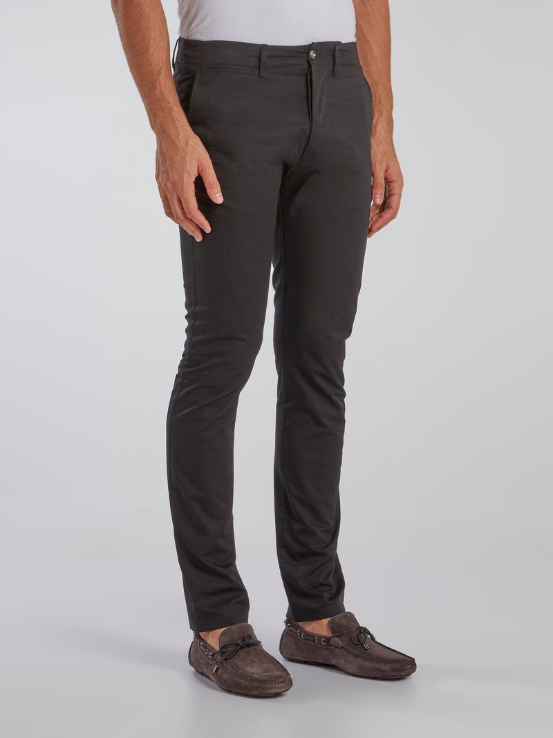 Dark Grey Slim Fit Chino Pants