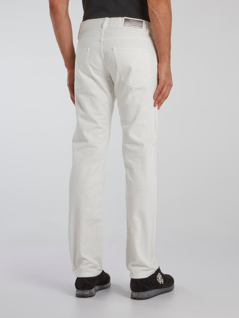 White Denim Tunnel Trousers