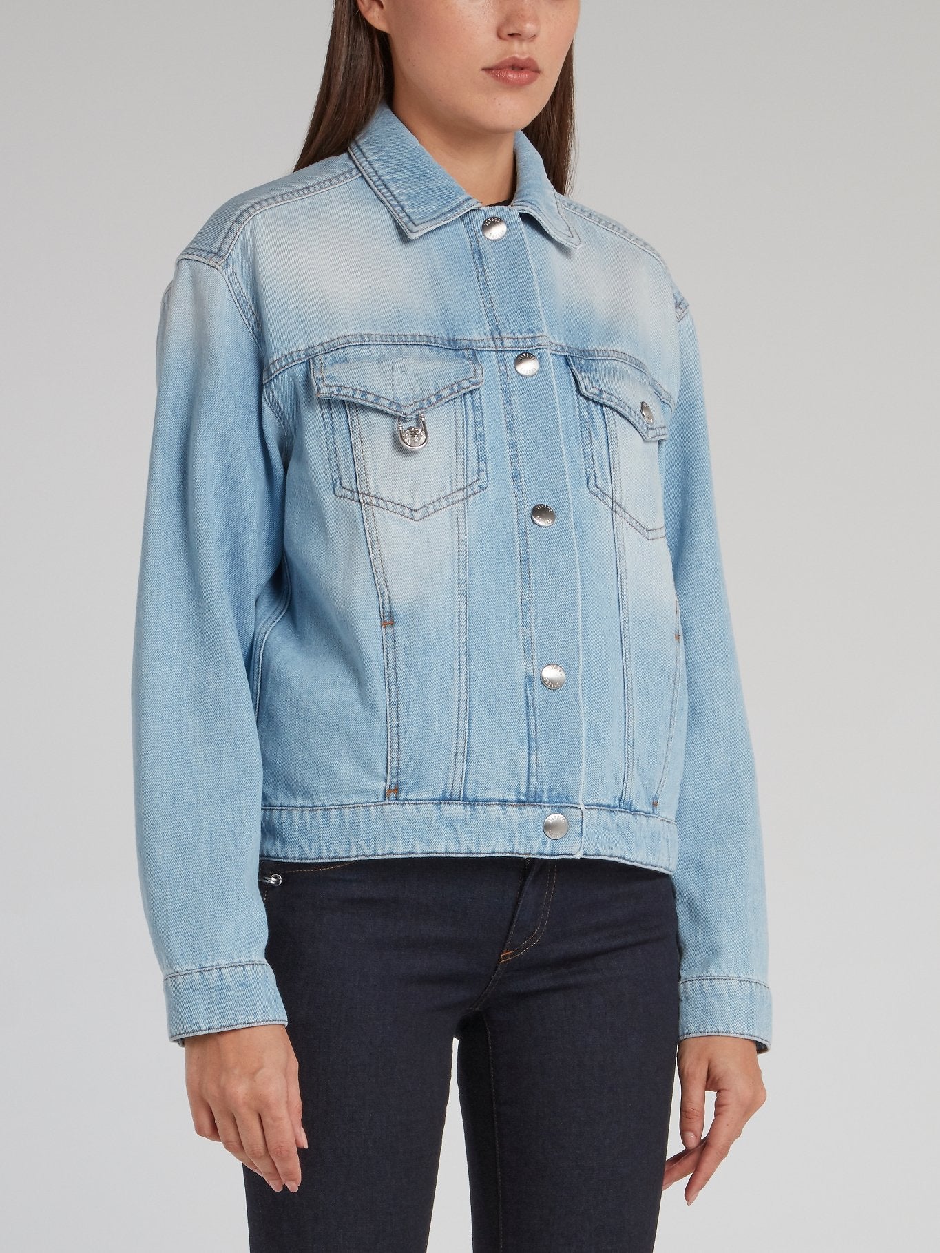 Rear Collage Print Denim Jacket