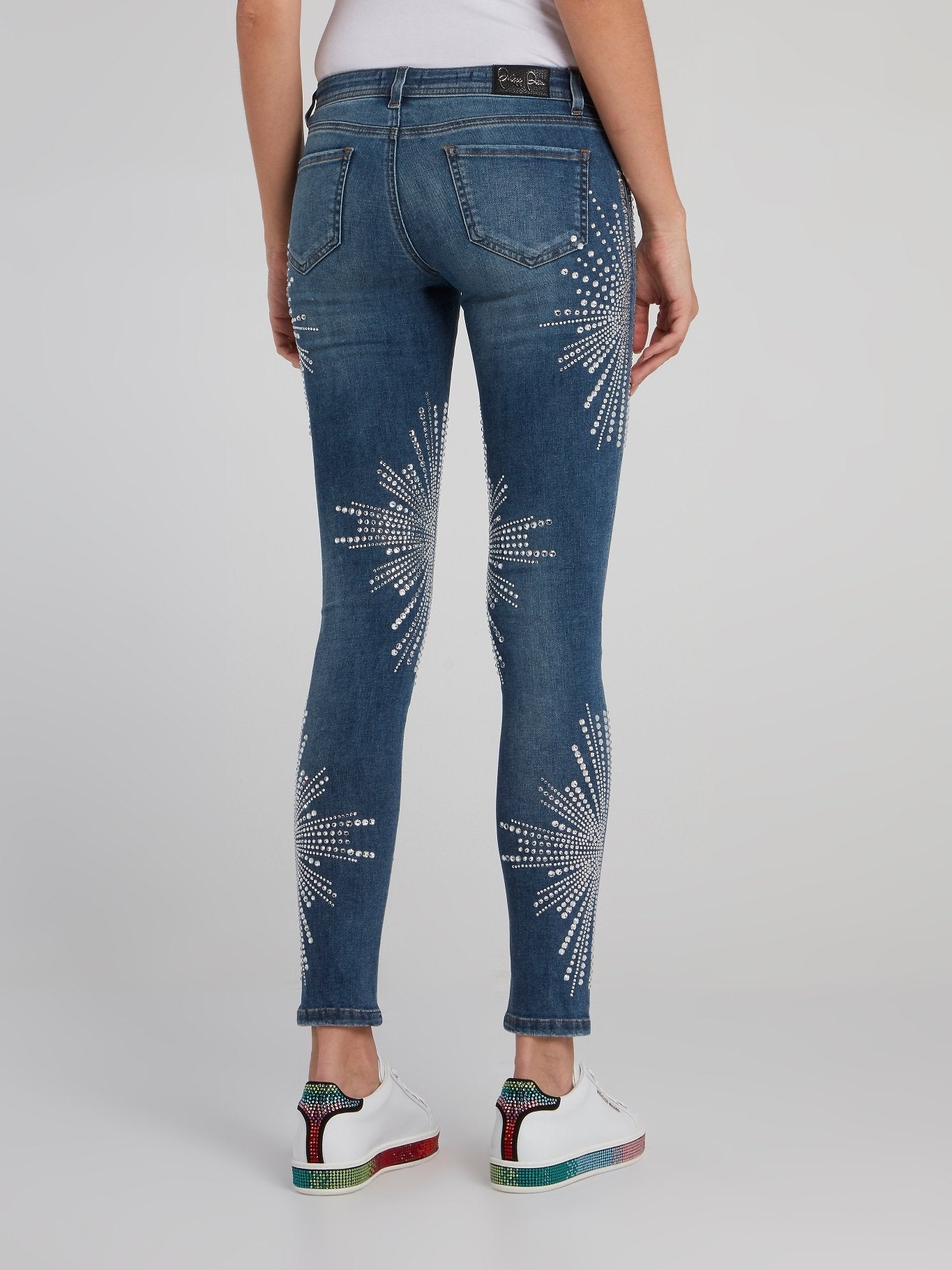 Crystal Multi-Stud Skinny Jeans