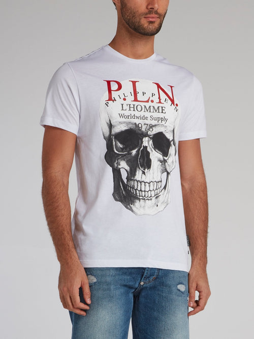 White Skull Graphic T-Shirt