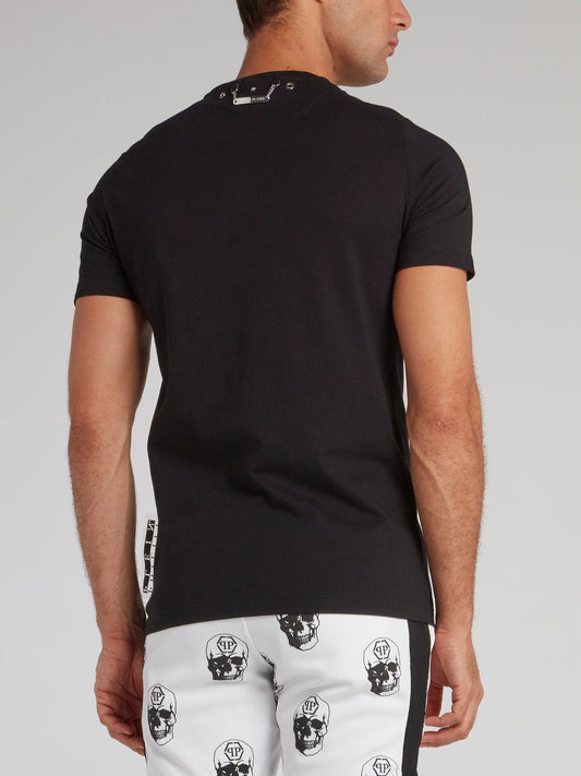 Black Dollar Skull Logo T-Shirt