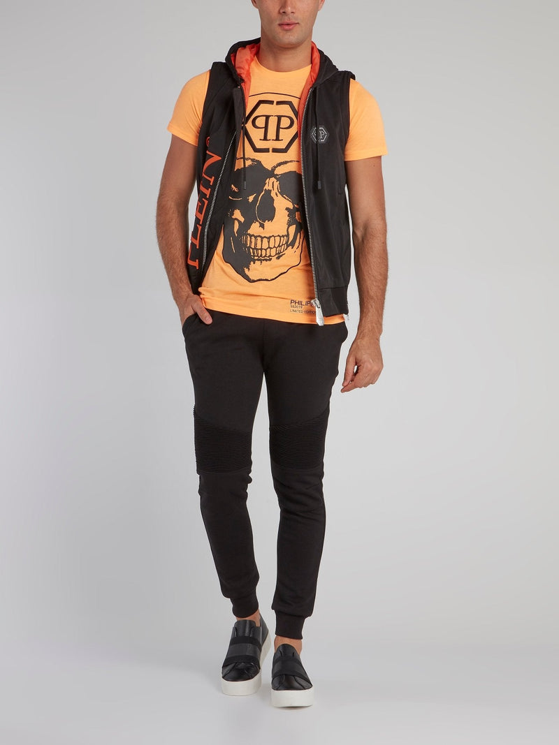 Orange Monogram Skull T-Shirt