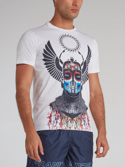 Adelio White Printed T-Shirt