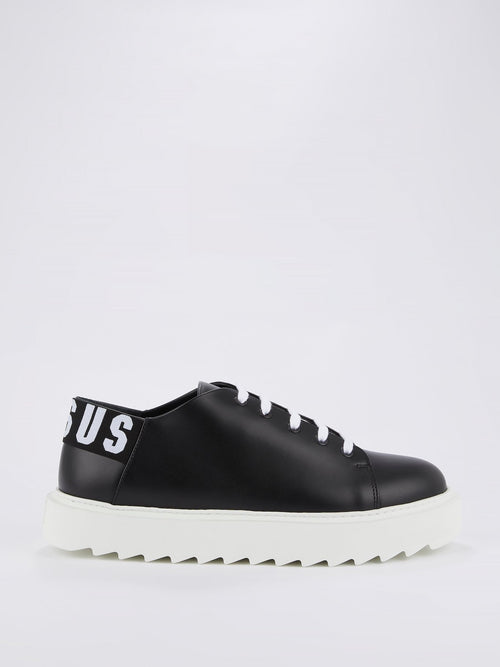 Black Rear Logo Platform Sneakers