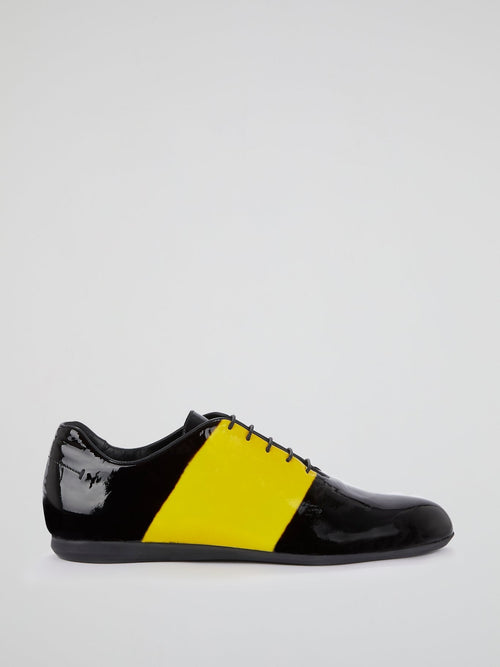 Yellow Stripe Oxford Shoes