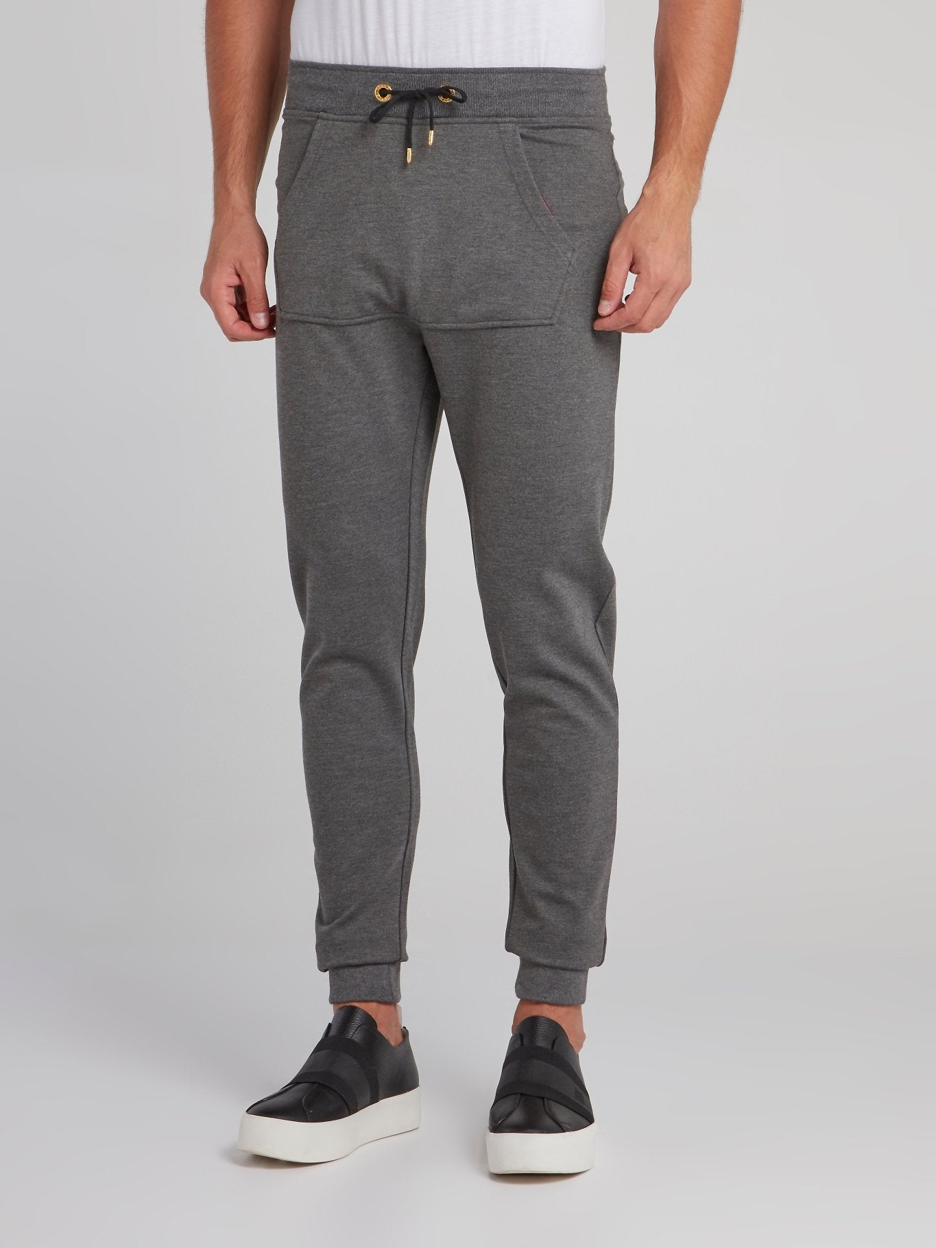 Grey Front Pocket Track Pants