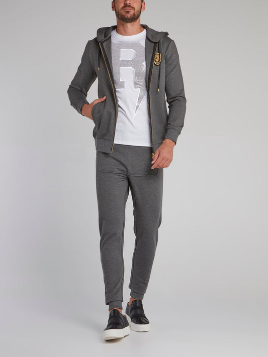 Grey Zip Up Track Jacket