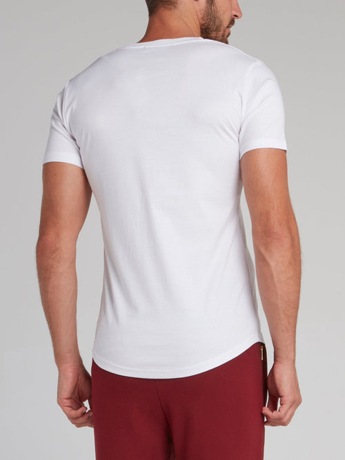 Stonebridge White Appliquéd Crewneck T-Shirt