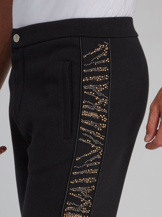 Black Side Embellished Pants