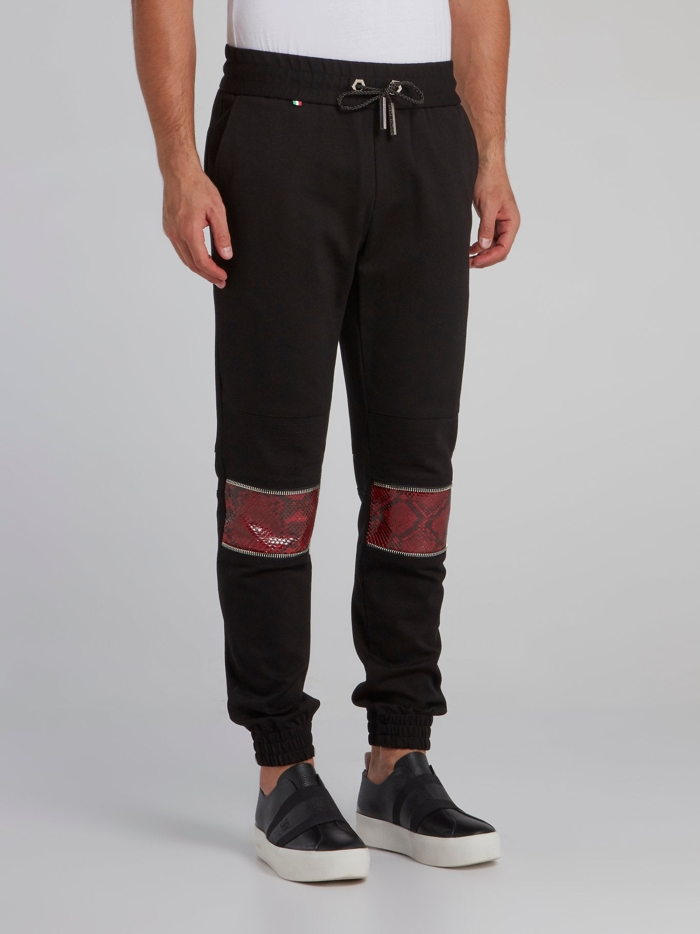 Black Python Panel Jogging Trousers