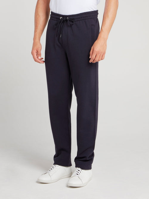 Navy Rear Logo Fleece Pants