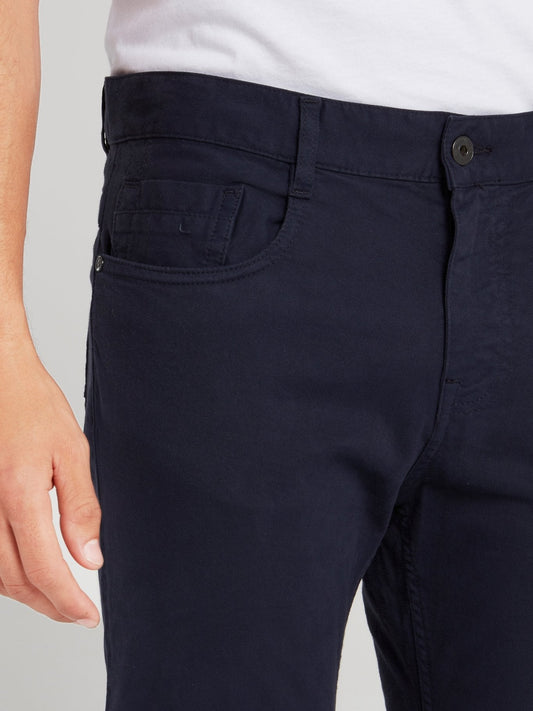 Navy Slim Fit Trousers