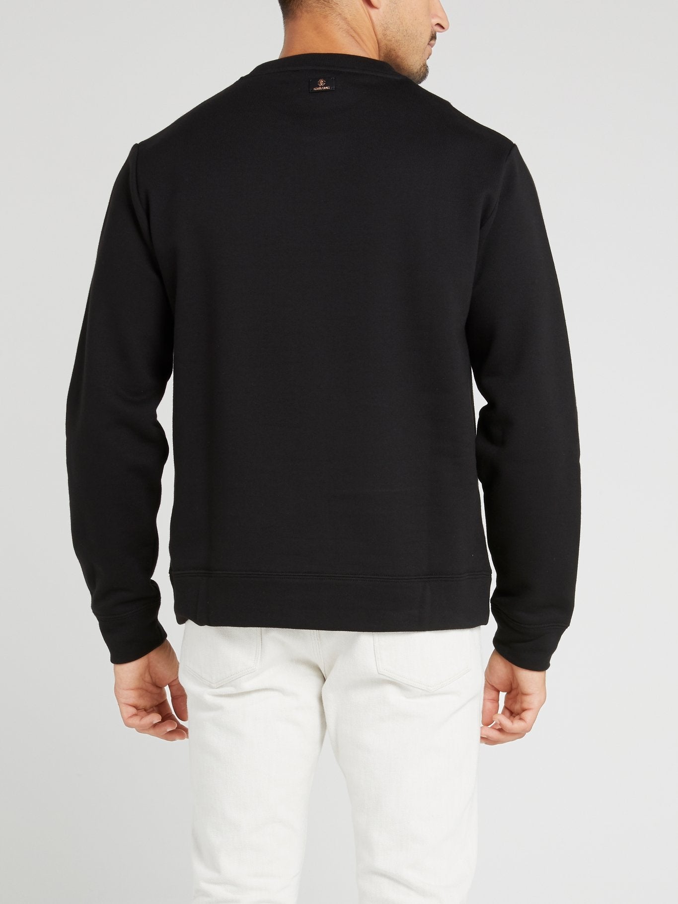 Black Logo Cotton Sweatshirt