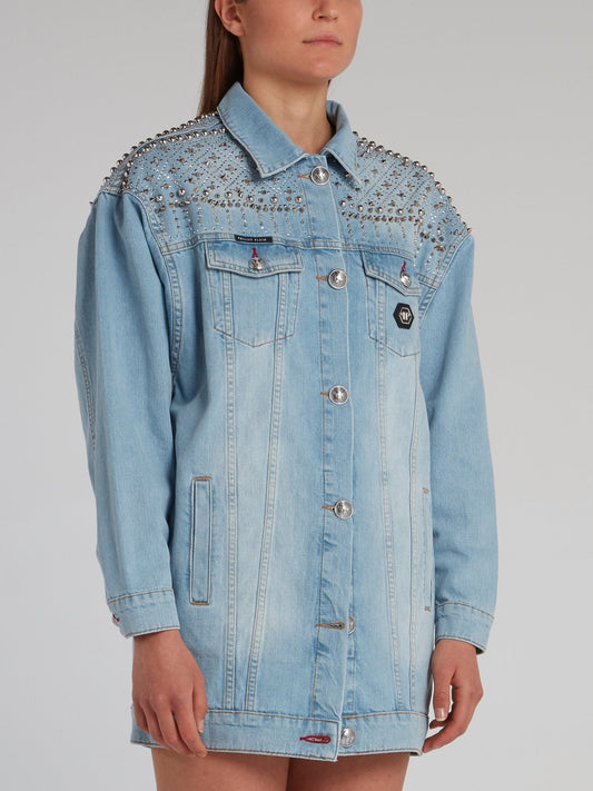 Gothic Plein Spike Studded Denim Jacket