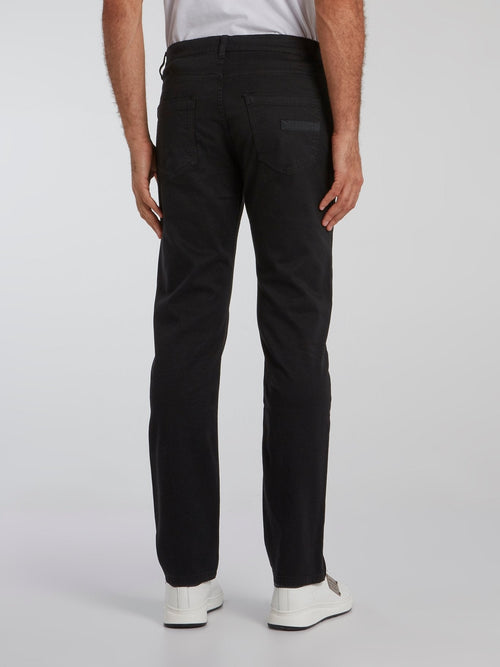 Black Straight Cut Trousers