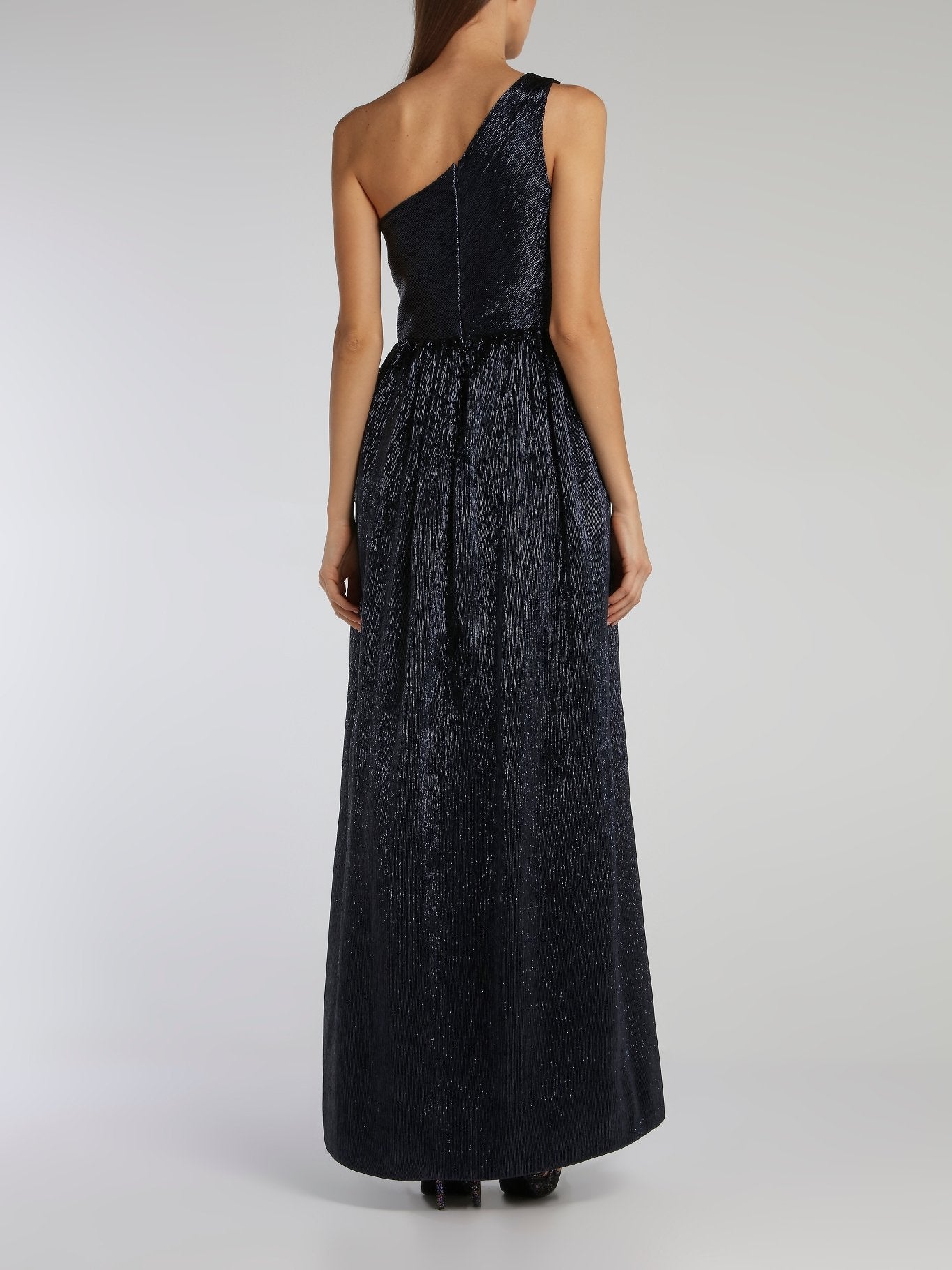 Othilia Navy One-Shoulder Maxi Dress