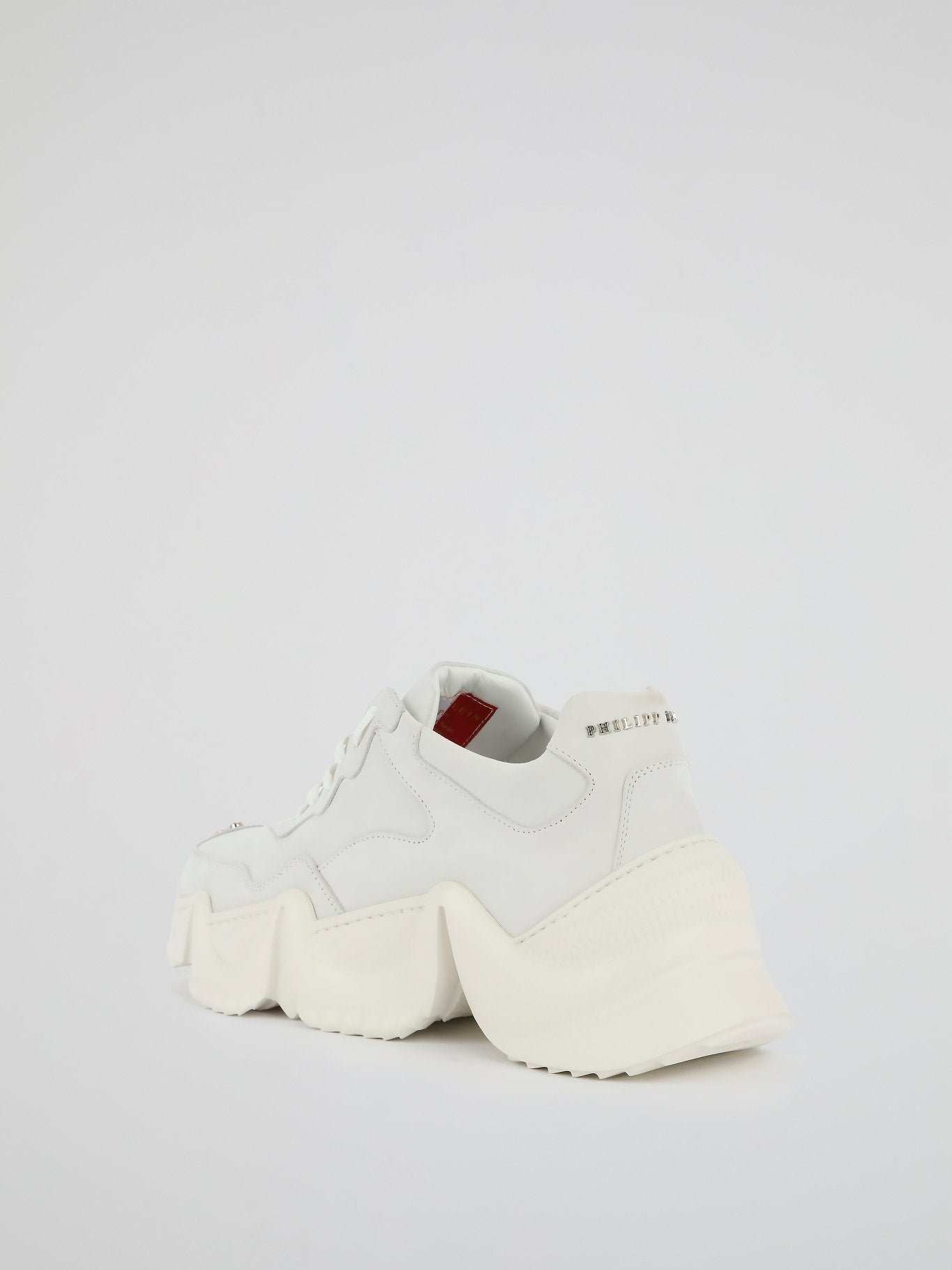 White Chunky Sole Skull Trainers