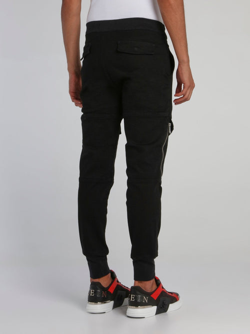 Black Cargo Jogging Trousers