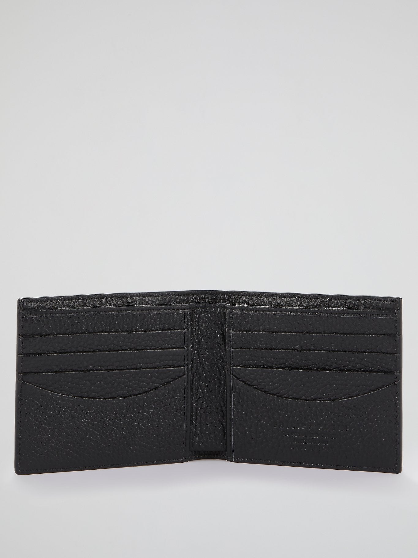 Black Monogram Appliquéd French Wallet