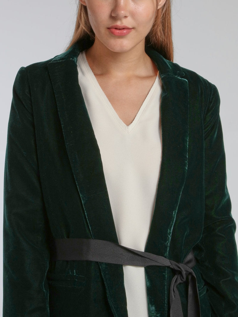 Wilfried Emerald Velvet Jacket