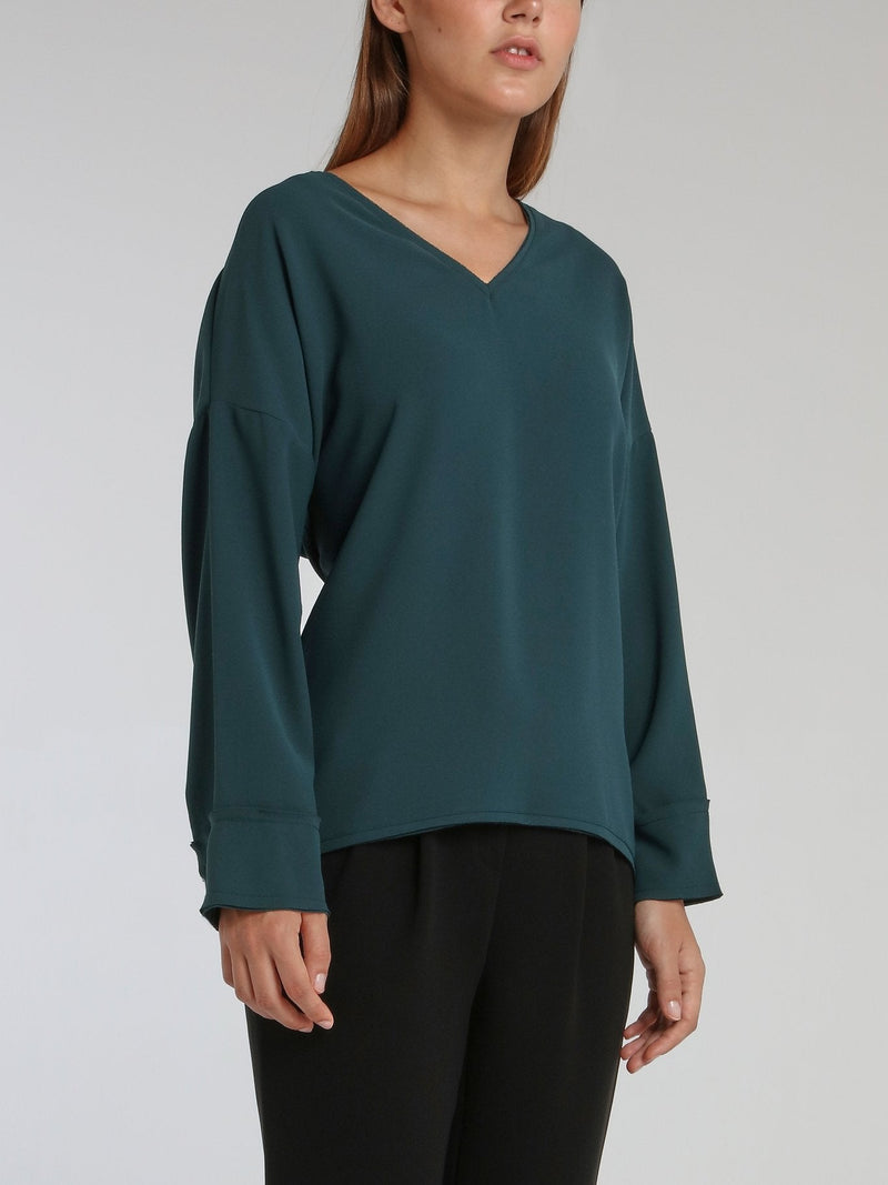 Lido Teal Long Sleeve Top