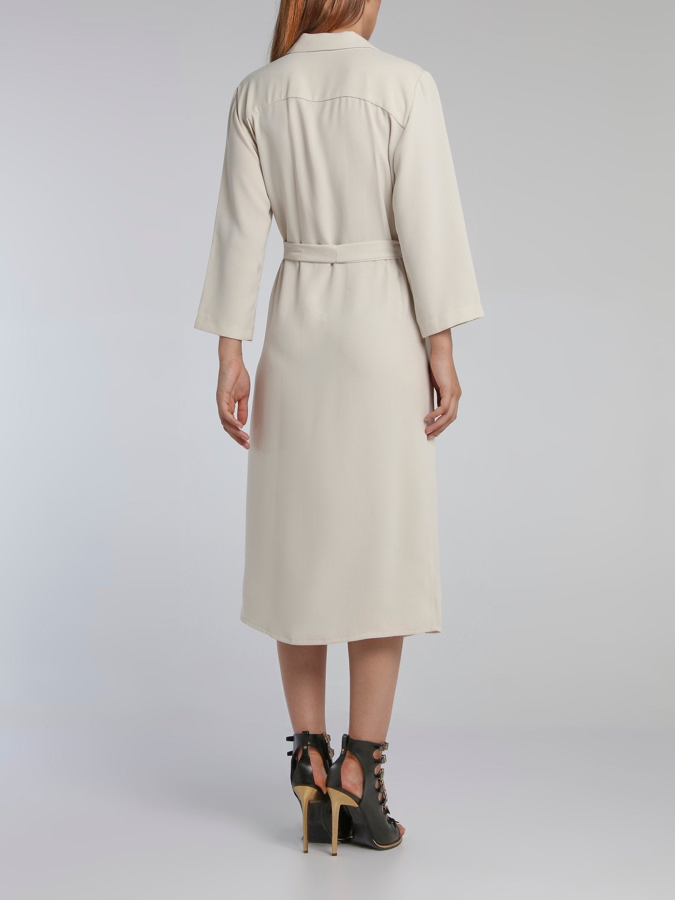 Lucia White Coat Midi Dress