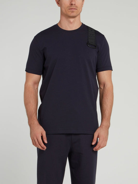 Navy Logo Strap T-Shirt